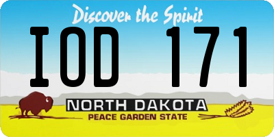 ND license plate IOD171