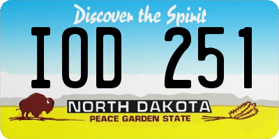 ND license plate IOD251