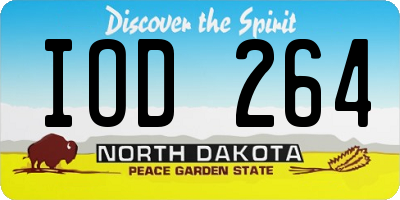 ND license plate IOD264