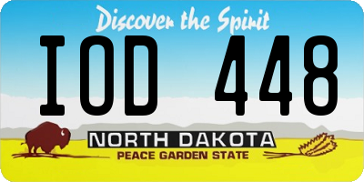 ND license plate IOD448