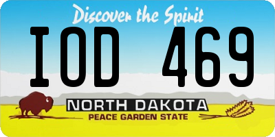 ND license plate IOD469
