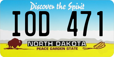 ND license plate IOD471