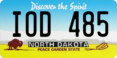 ND license plate IOD485