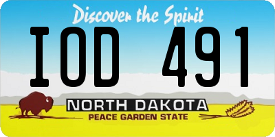 ND license plate IOD491