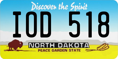 ND license plate IOD518