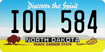 ND license plate IOD584