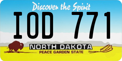 ND license plate IOD771