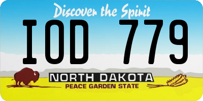 ND license plate IOD779