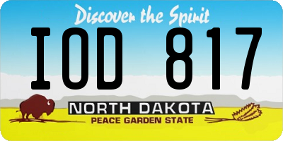 ND license plate IOD817