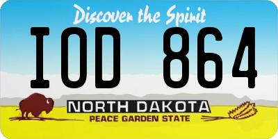 ND license plate IOD864
