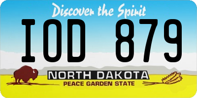 ND license plate IOD879