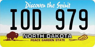 ND license plate IOD979