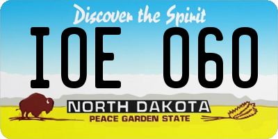 ND license plate IOE060