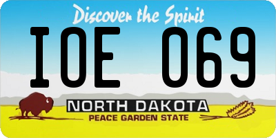 ND license plate IOE069