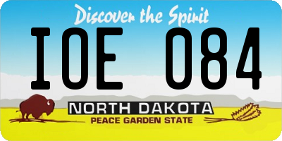 ND license plate IOE084