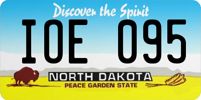 ND license plate IOE095