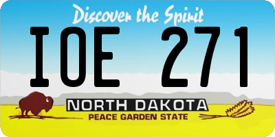 ND license plate IOE271