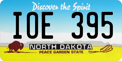 ND license plate IOE395