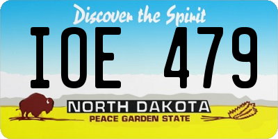 ND license plate IOE479