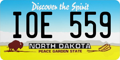 ND license plate IOE559