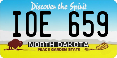 ND license plate IOE659