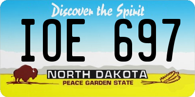 ND license plate IOE697