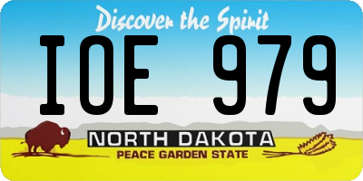ND license plate IOE979