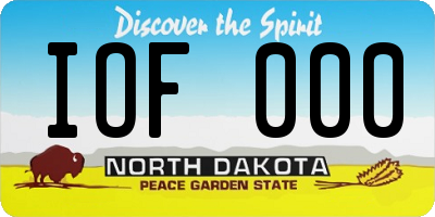 ND license plate IOF000