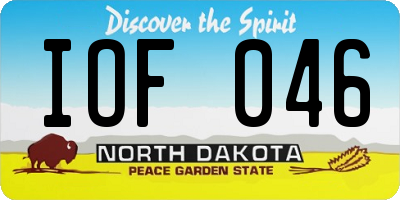 ND license plate IOF046