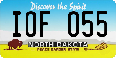 ND license plate IOF055