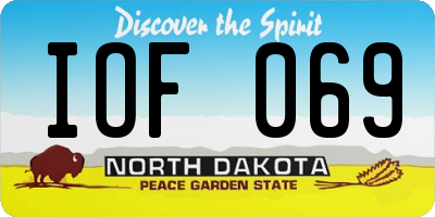 ND license plate IOF069