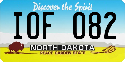 ND license plate IOF082