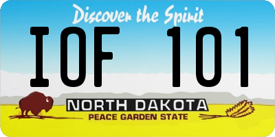 ND license plate IOF101