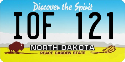 ND license plate IOF121