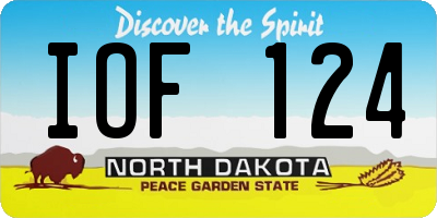 ND license plate IOF124