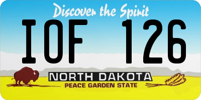 ND license plate IOF126