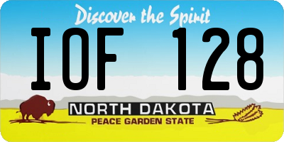 ND license plate IOF128