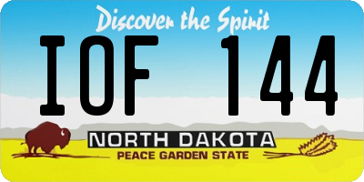 ND license plate IOF144