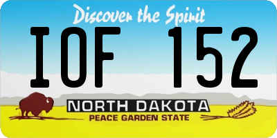 ND license plate IOF152
