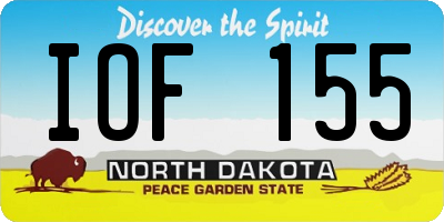 ND license plate IOF155