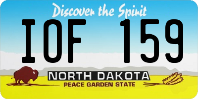 ND license plate IOF159