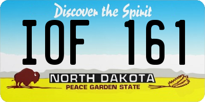ND license plate IOF161