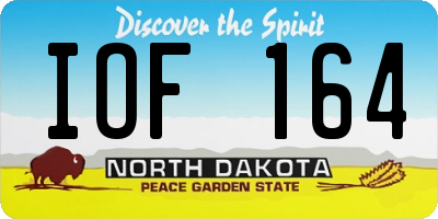 ND license plate IOF164