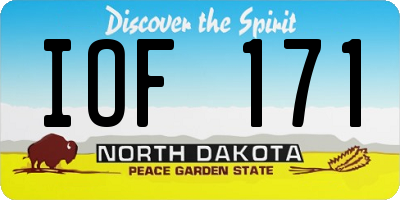 ND license plate IOF171