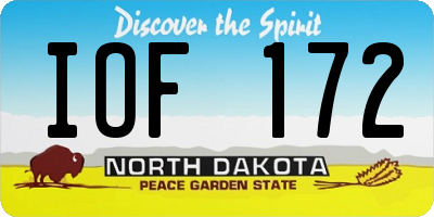 ND license plate IOF172