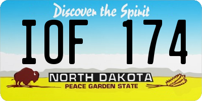 ND license plate IOF174