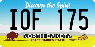ND license plate IOF175