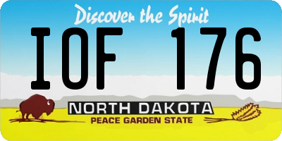 ND license plate IOF176
