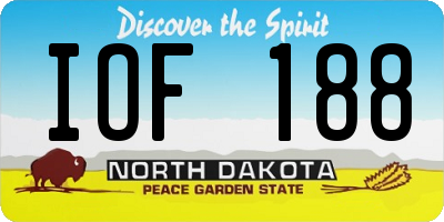 ND license plate IOF188