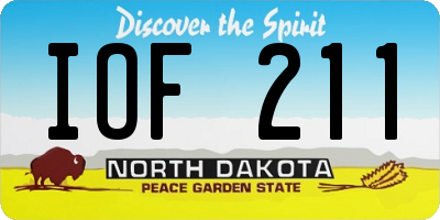ND license plate IOF211
